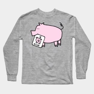 Cute Pig Self Portrait Long Sleeve T-Shirt